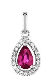pendentif or rubis diamant