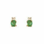 Boucles d'oreille or émeraudes