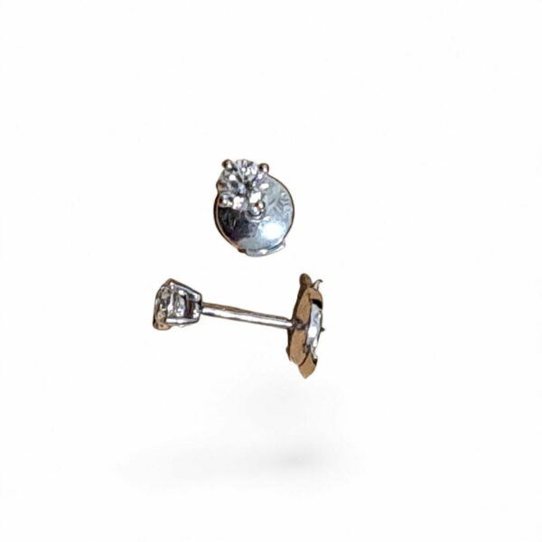 Puces diamant 0,40 carats, sur or blanc