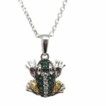 collier grenouille argent