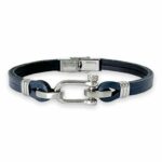 bracelet cuir et acier